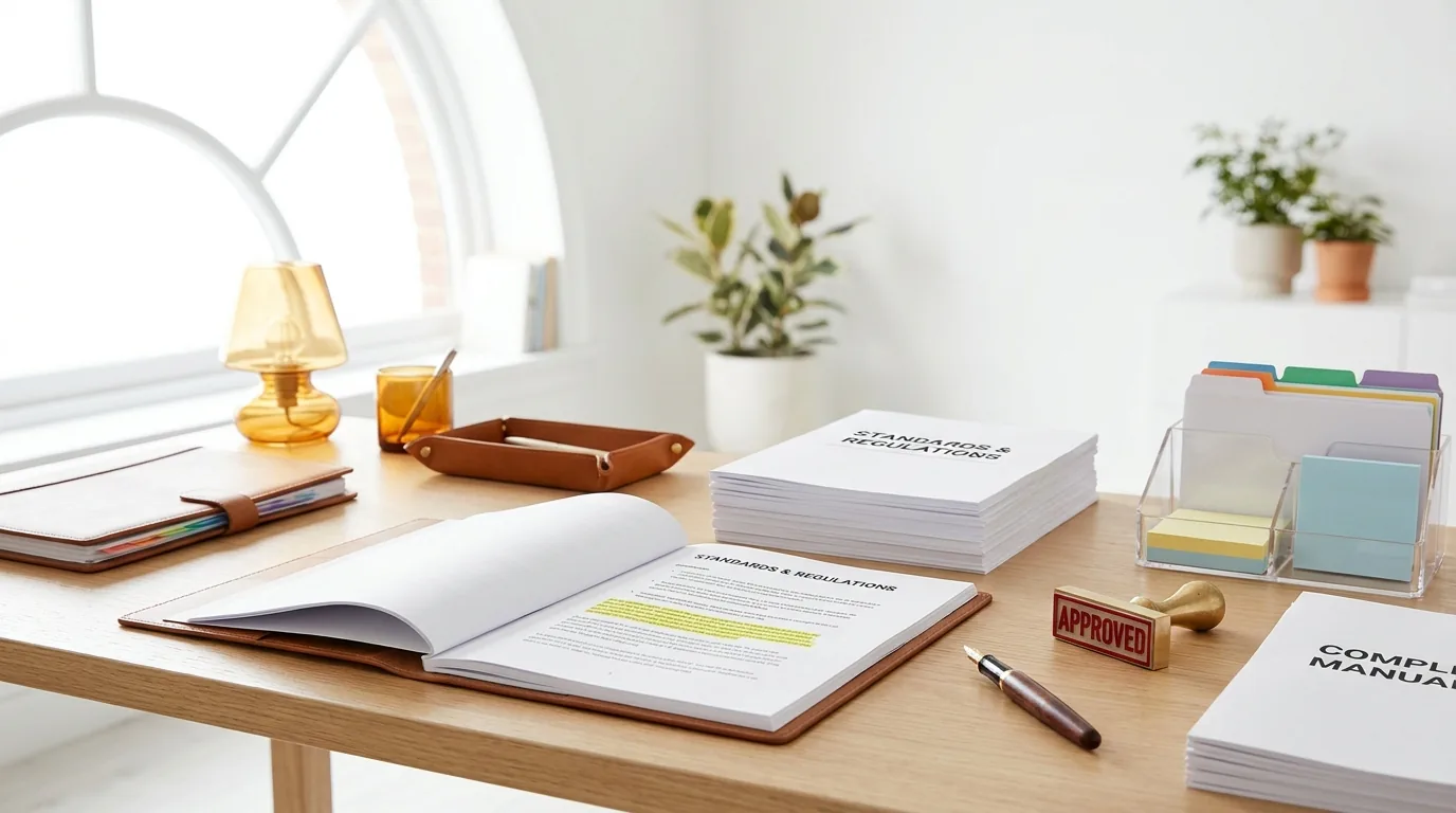 A tidy workspace with documents and stationery suggests organisation for rto compliance.